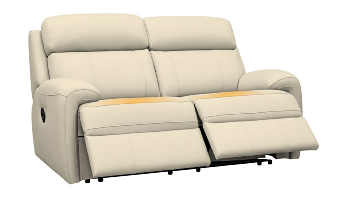 G Plan Hardy 2 Seater Electric Recliner Heated Seats Cambridge Stone